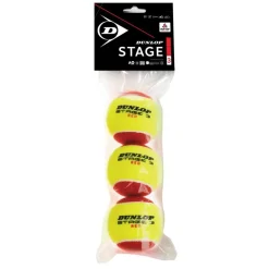 Stage 3 Red tennisballen 3-pack rood geel*Dunlop Hot