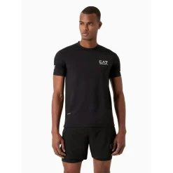 8NPT22-PJEMZ tennisshirt heren black*EA7 Sale