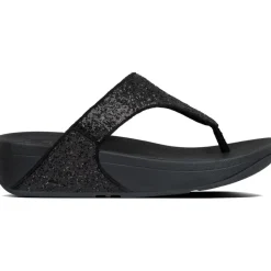 Lulu Glitter Toe-Thongs slippers dames black*FitFlop Sale