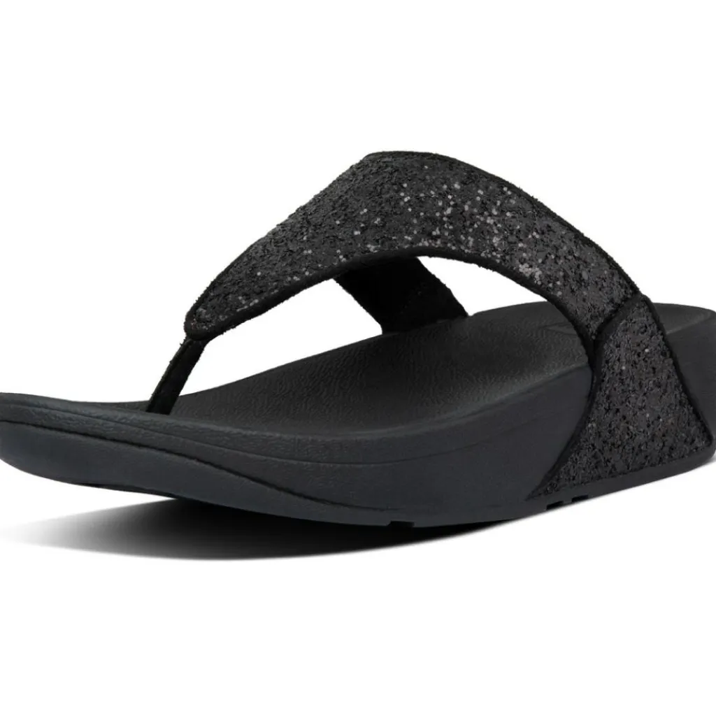 Lulu Glitter Toe-Thongs slippers dames black*FitFlop Sale