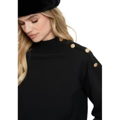 sweater dames black*Geisha Discount