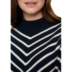 sweater dames navy off white*Geisha Sale