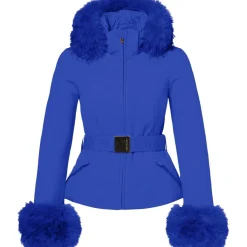 GISELLE FAUX softshell winterjas dames dazzling blue*Goldbergh Clearance