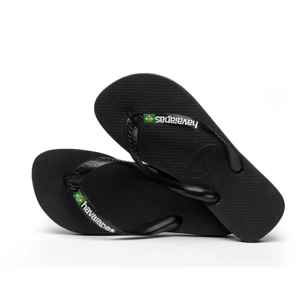 Brasil Logo slippers black*Havaianas Online