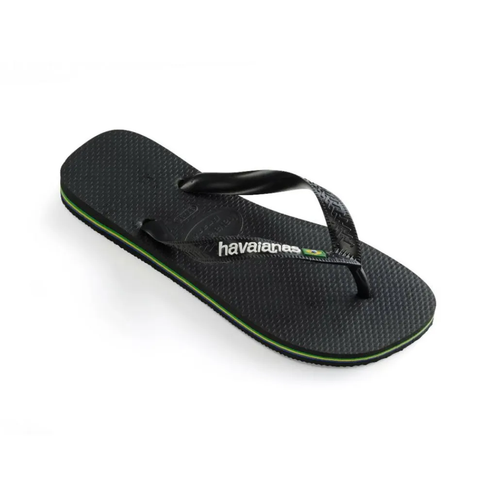 Brasil Logo slippers black*Havaianas Online