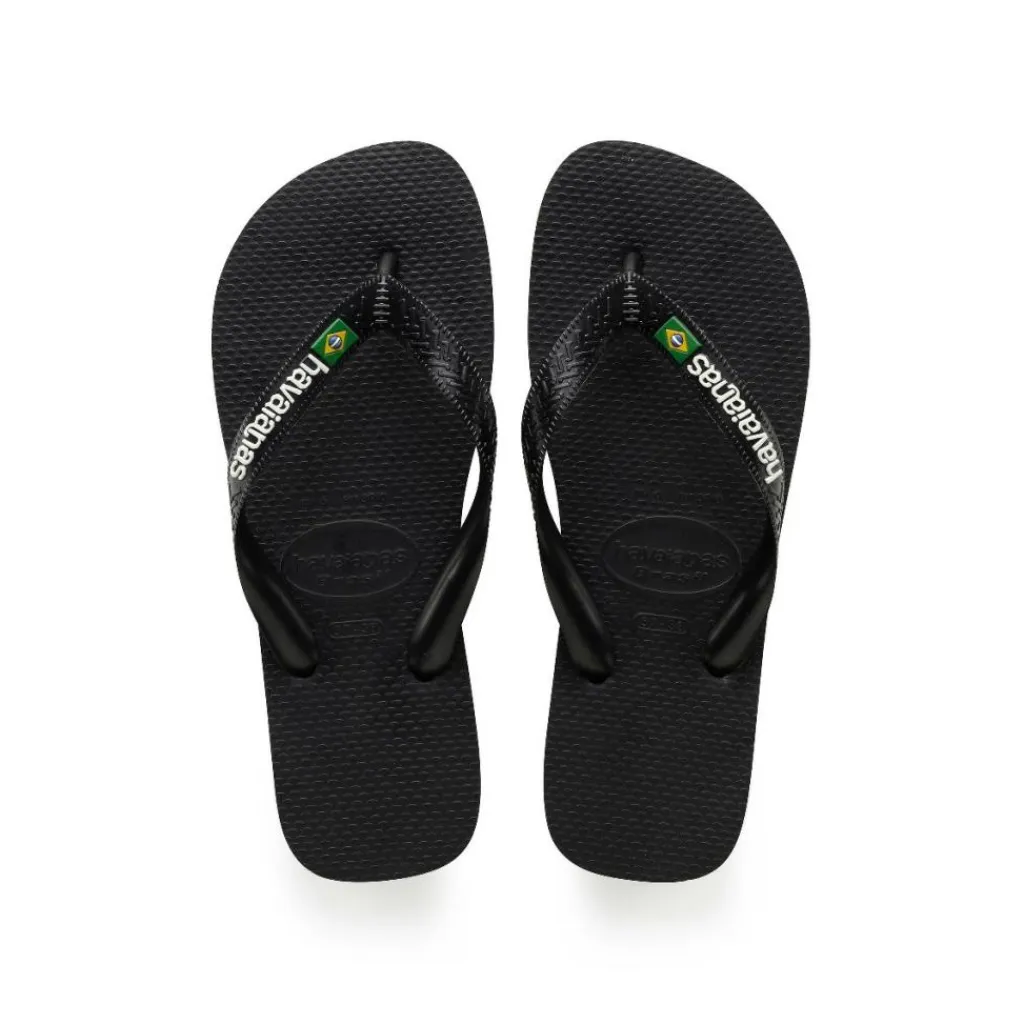 Brasil Logo slippers black*Havaianas Online