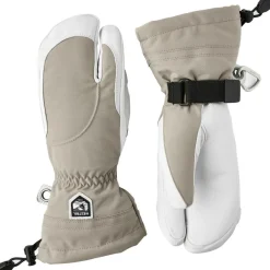 Heli Ski Lobster handschoenen dames khaki offwhite*Hestra Hot