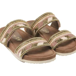 75.386 slippers dames 2-straps nude*Lazamani Sale