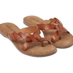 Ava slippers dames tan*Lazamani Sale