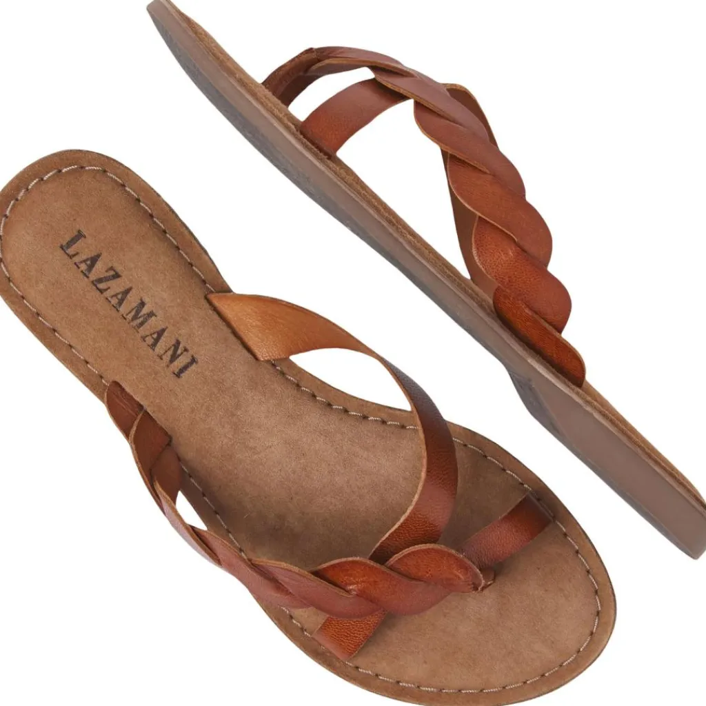 Ava slippers dames tan*Lazamani Sale