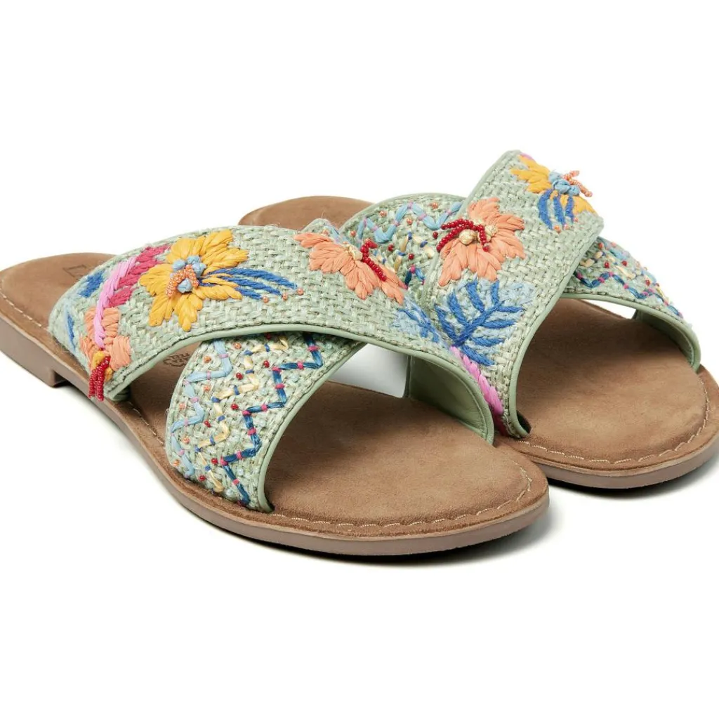 Livia slippers dames mint*Lazamani Clearance