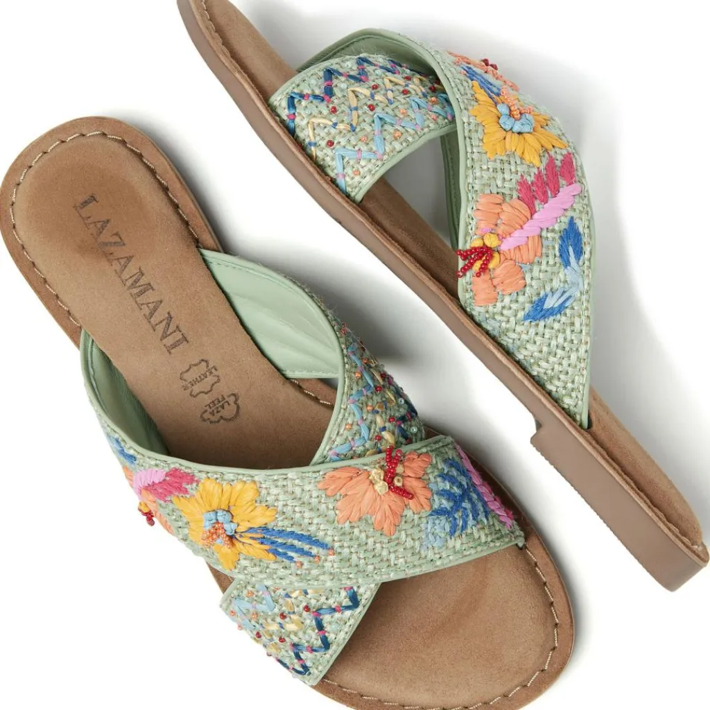 Livia slippers dames mint*Lazamani Clearance