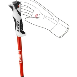 Bold S skistokken dark anthracite bright red white*Leki Best