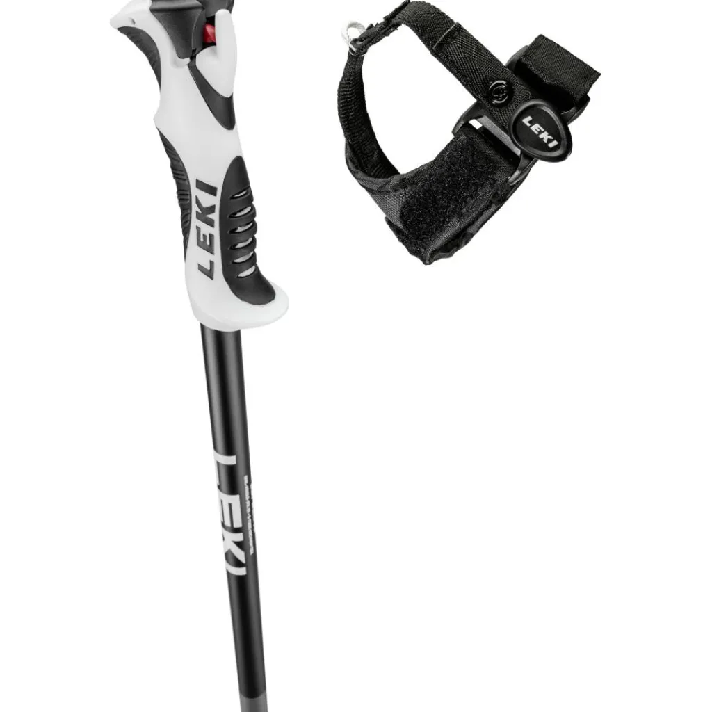 Bold S skistokken dark anthracite black white*Leki Sale