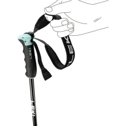 Neolite Airfoil skistokken dames gunmetal  black light turquoise*Leki New