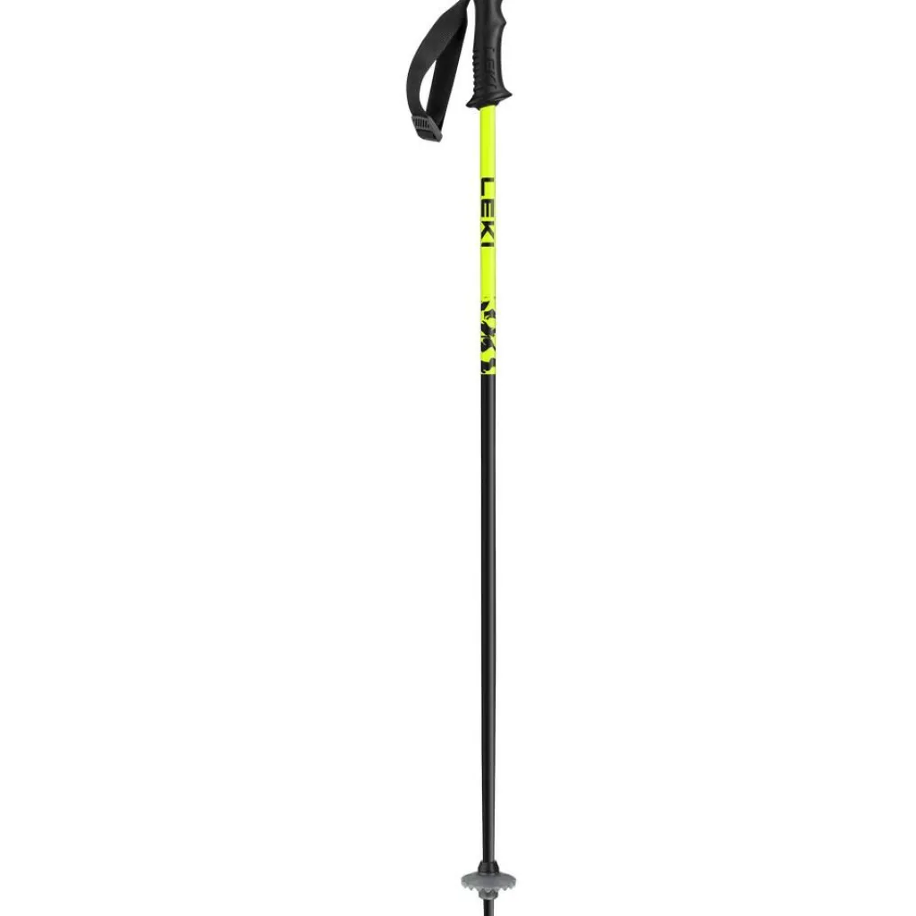Rider skistokken junior black neon yellow white*Leki Best