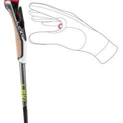 Traveller Alu wandelstokken black silvergrey neon yellow*Leki Best