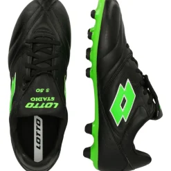 Stadio 200 III FG voetbalschoenen heren all black spring green*Lotto