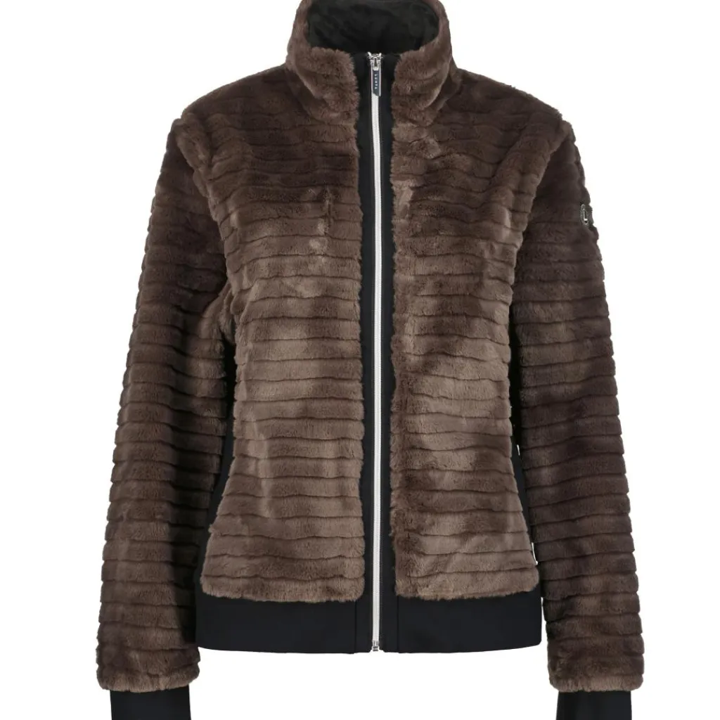 Isolahti fleece vest dames dark brown*Luhta Clearance
