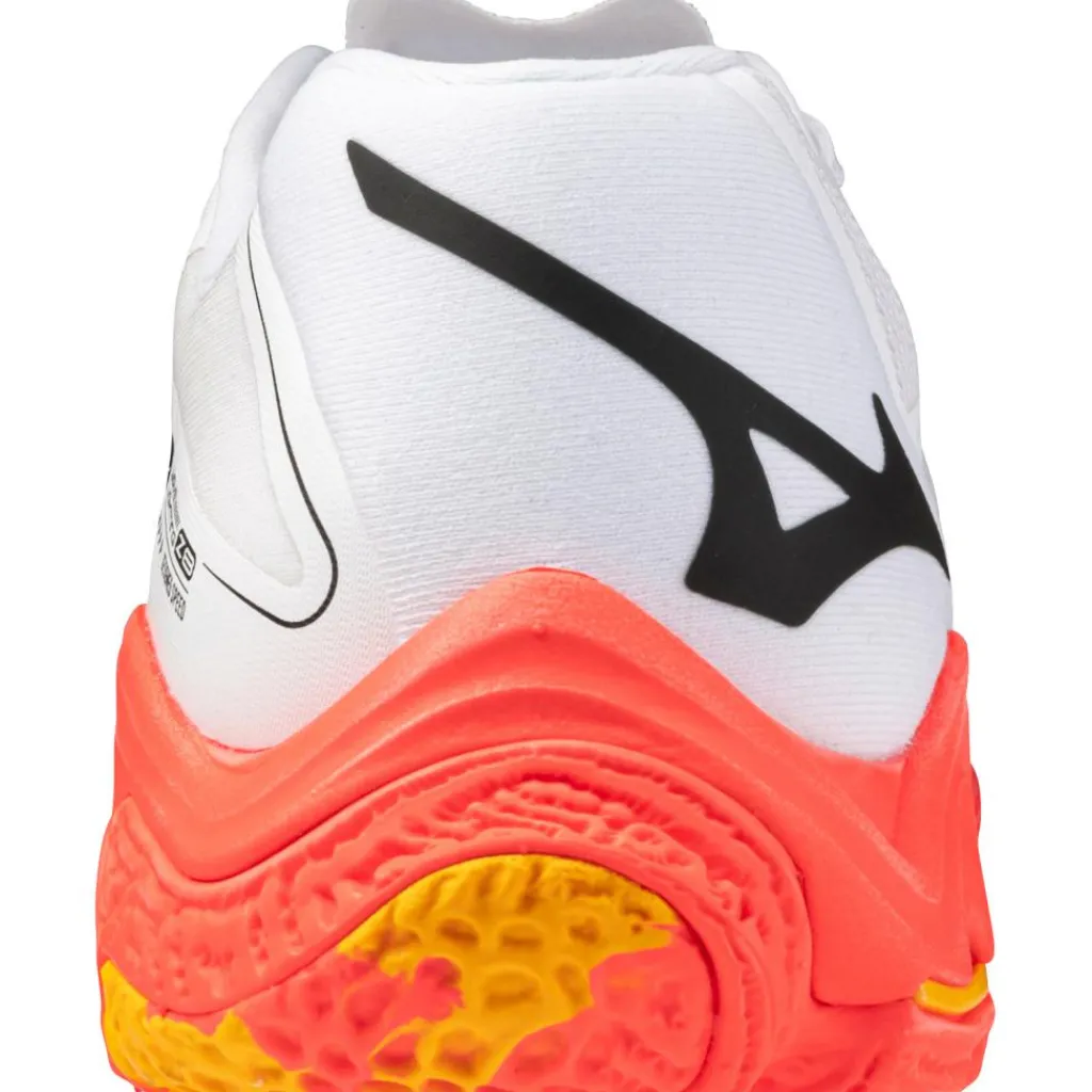 Wave Lightning Z8 indoorschoenen heren white fiery coral 2 citrus*Mizuno Outlet