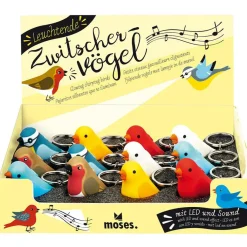  Vogel met licht en geluid sleutelhanger assorti*Moses. Verlag Best