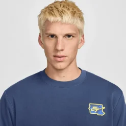Club FT Crew Bolt sweater heren midnight navy  lightening*Nike Discount