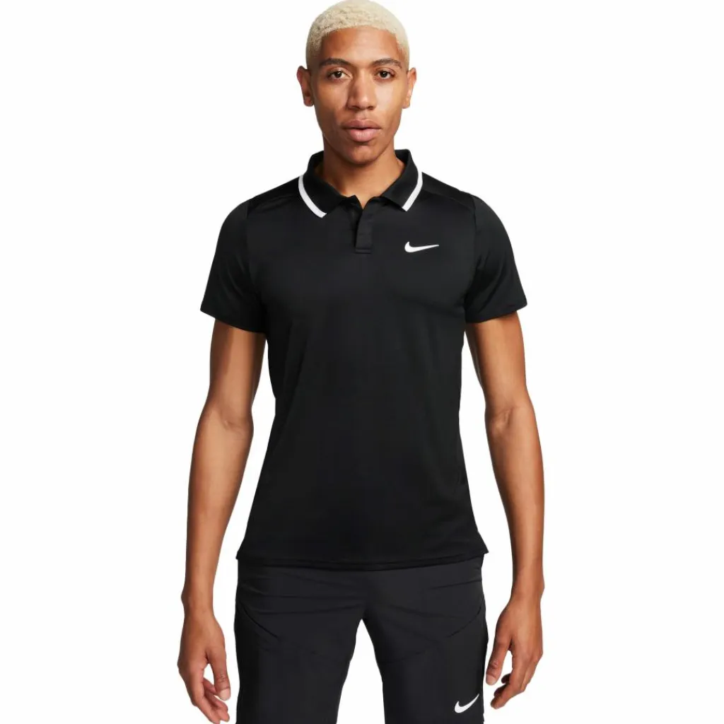 Court Advantage tennispolo heren black white*Nike Sale