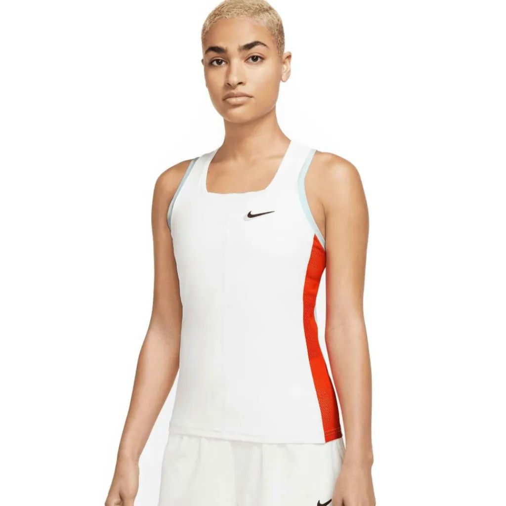 Court Dri-FIT Slam tennis tanktop dames white orange blue*Nike New