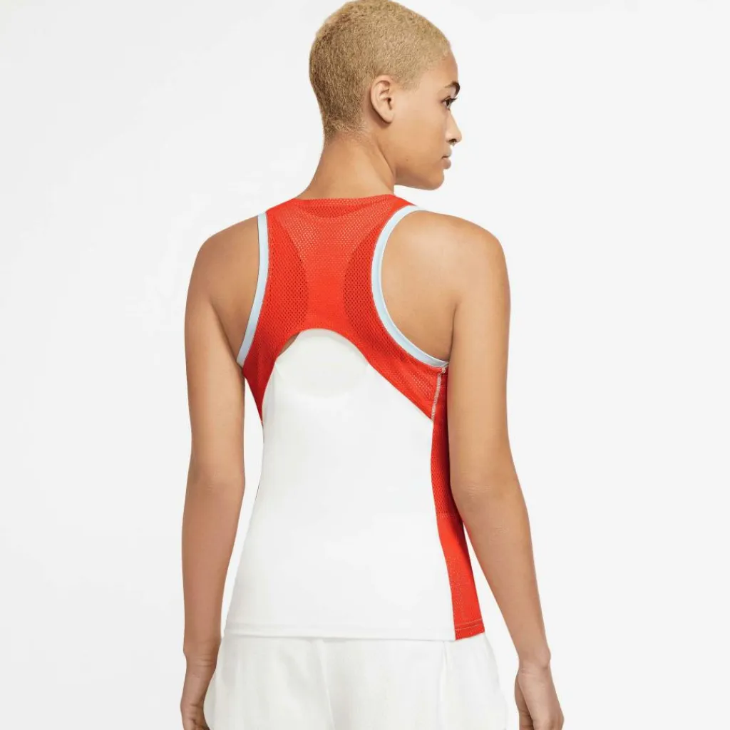 Court Dri-FIT Slam tennis tanktop dames white orange blue*Nike New