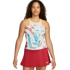 Court Dri-FIT Slam tennis tanktop dames white coconut milk sundial black*Nike
