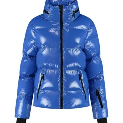 Gstaad Laquer winterjas dames dazzling blue*NIKKIE Best