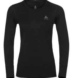 Natural 100 Merino Warm LS thermoshirt dames black*ODLO Clearance