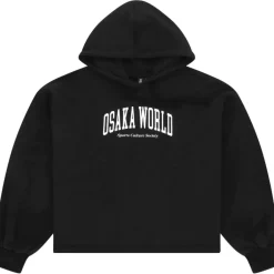 Cropped hoodie dames black*Osaka