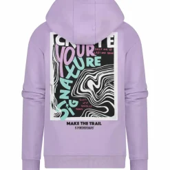 Arty hoodie dames lila*Poederbaas