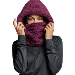 Fluffy balaclava bordeaux*Poederbaas Best