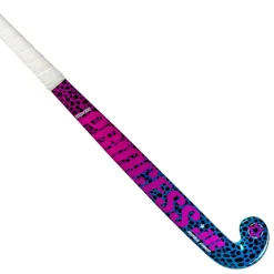 Woodcore Mid Bow hockeystick junior leopard purple neon pink*Princess Hockey Best