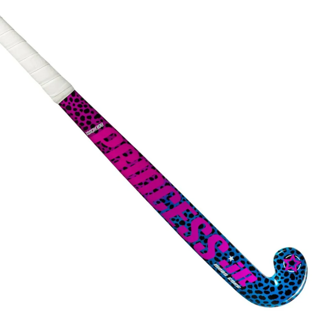 Woodcore Mid Bow hockeystick junior leopard purple neon pink*Princess Hockey Best