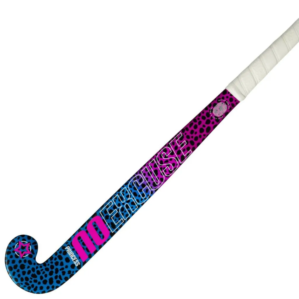 Woodcore Mid Bow hockeystick junior leopard purple neon pink*Princess Hockey Best