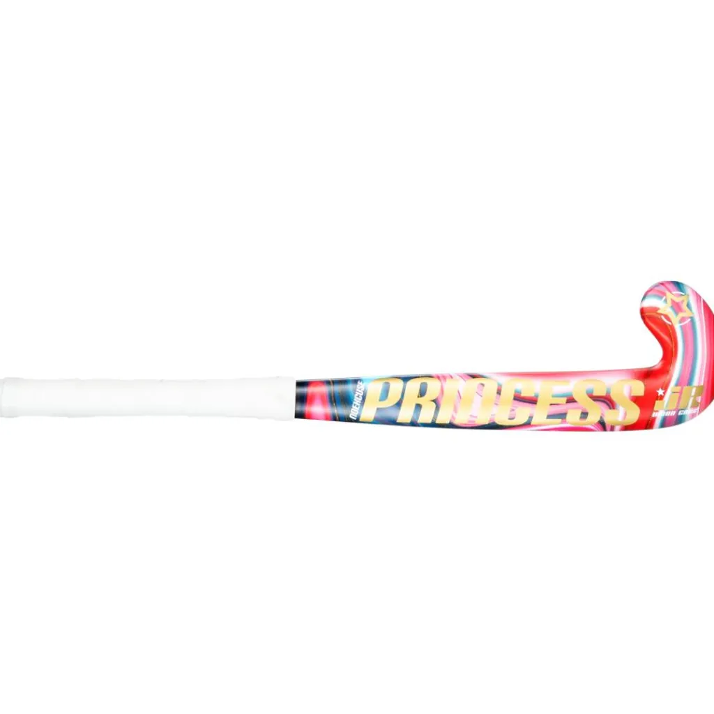 Woodcore hockeystick junior marble pink - 18 inch*Princess Hockey Clearance