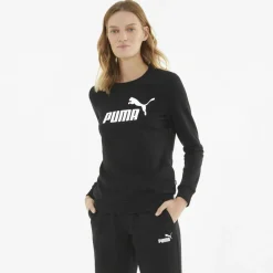 Essentials Logo Crew sweater dames black*Puma Hot
