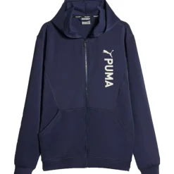 Fit Double Knit trainingsjack heren navy*Puma Hot