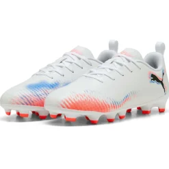 Future 8 Play FG - AG voetbalschoenen junior white black glowing red*Puma Clearance