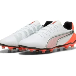 King Match FG - AG voetbalschoenen white silver glowing red*Puma New