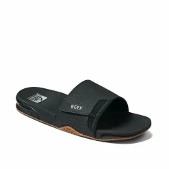 Fanning slippers heren black silver*Reef Best