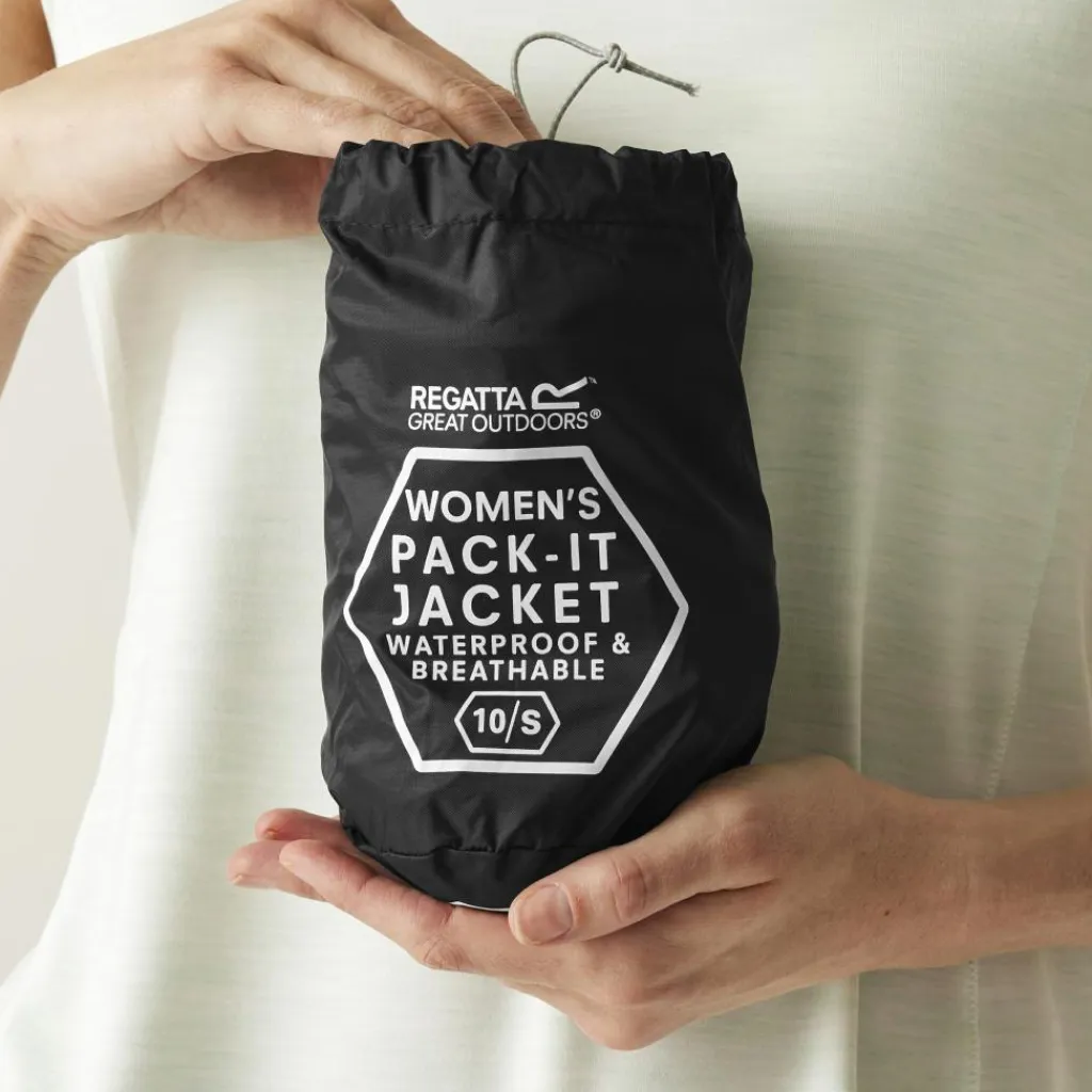 Pack It III regenjas dames black*Regatta Online