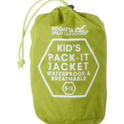 Pack It regenjas junior grenoble green*Regatta Clearance