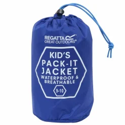 Pack It regenjas junior olympian blue elysium blue*Regatta Sale