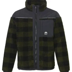 RITCHALL-R fleece vest heren olive check*Rehall New