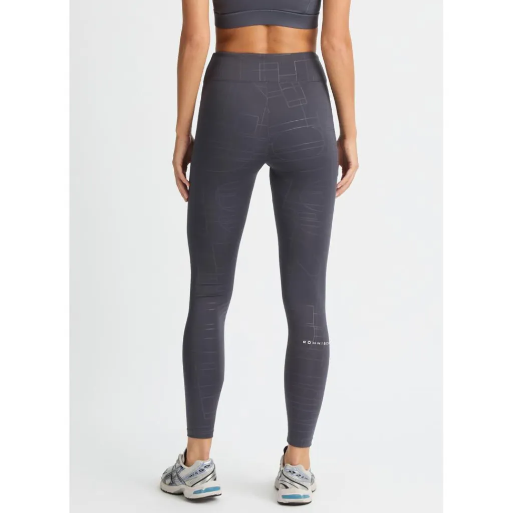 112231 sportlegging dames dk plum emboss*Röhnisch New