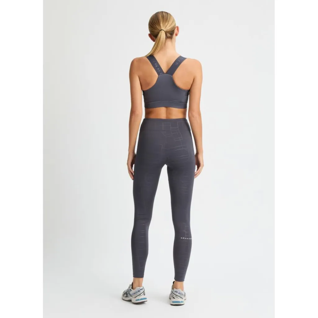 112231 sportlegging dames dk plum emboss*Röhnisch New